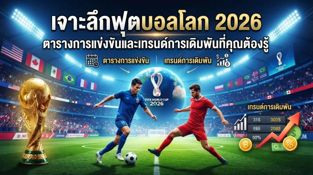 เจาะลึกฟุตบอลโลก 2026: ตารางการแข่งขันและเทรนด์การเดิมพันที่คุณต้องรู้